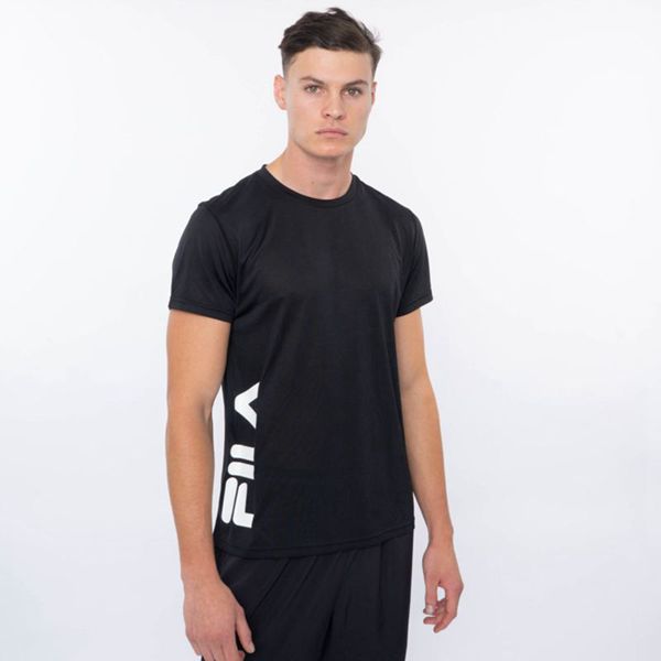 Fila Rony Sports Men's T-Shirts - Black,NZ 709-82037